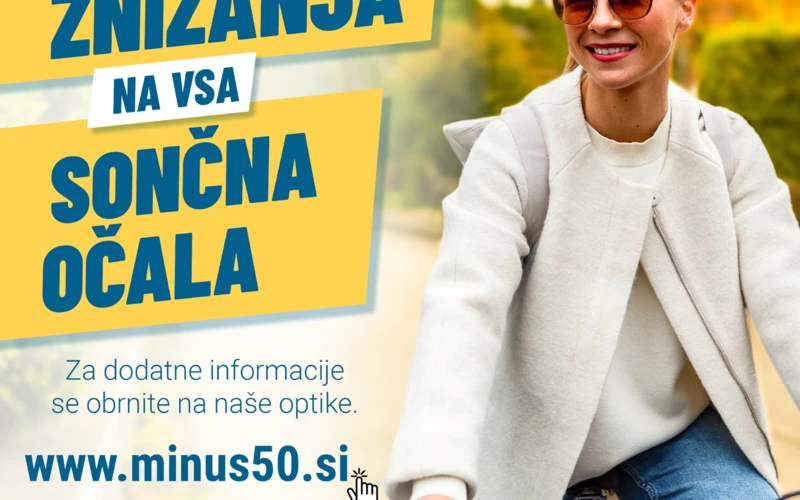 Optocenter | Optika Minus 50 - Znižanja gredo še dlje – dodatna znižanja na sončna očala 
